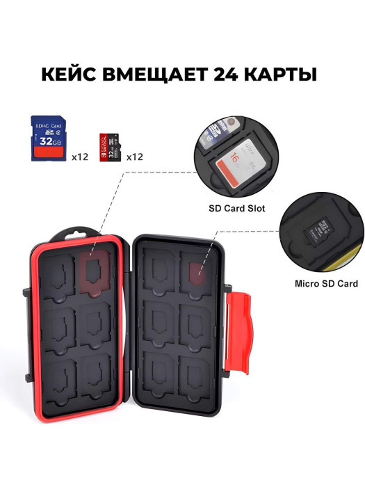 Кейс для карт памяти SD/microSD Zarrumi CBS-6