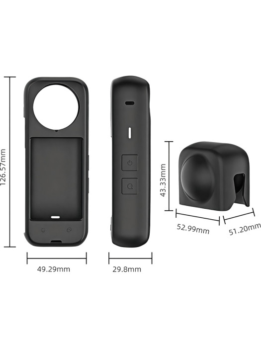 Чехол с крышкой объектива Zarrumi S-360 для Insta360 X4
