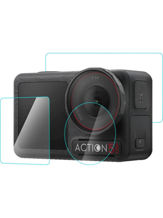 Защитная пленка Zarrumi TF-D5P для DJI Action 5 Pro (комплект для дисплея и объектива)