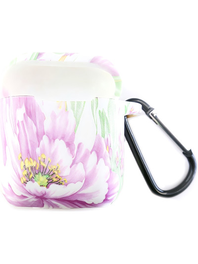 Силиконовый чехол Rumi Mixed для Apple AirPods 1/2 Пион