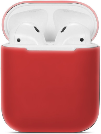 Силиконовый чехол Rumi для Apple AirPods 1/2 (красный)