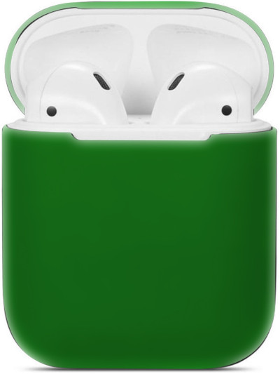 Силиконовый чехол Rumi для Apple AirPods 1/2 (зеленый)