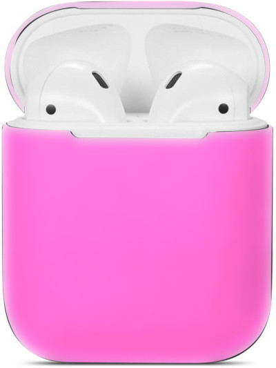 Силиконовый чехол Rumi для Apple AirPods 1/2 (розовый)
