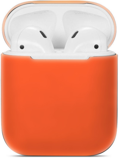 Силиконовый чехол Rumi для Apple AirPods 1/2 (оранжевый)