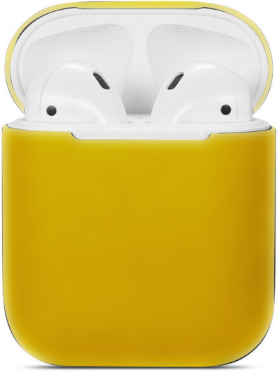 Силиконовый чехол Rumi для Apple AirPods 1/2 (желтый)