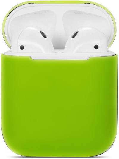 Силиконовый чехол Rumi для Apple AirPods 1/2 (салатовый)