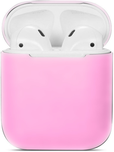 Силиконовый чехол Rumi для Apple AirPods 1/2 (нежно-розовый)