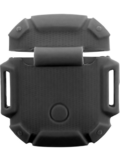 Противоударный силиконовый чехол Rumi для Apple AirPods 1/2 (черный)