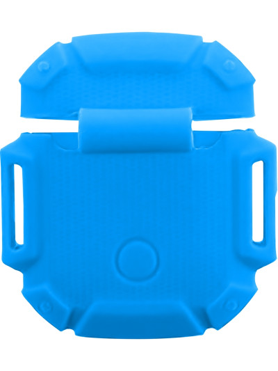 Противоударный силиконовый Rumi чехол для Apple AirPods 1/2 (голубой)