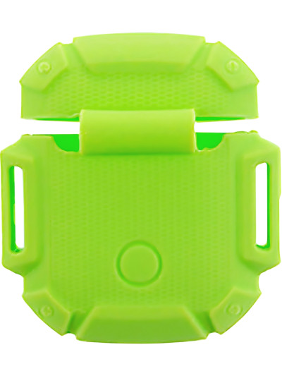 Противоударный силиконовый Rumi чехол для Apple AirPods 1/2 (салатовый)