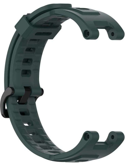 Силиконовый ремешок Rumi для Amazfit T-Rex (лесной зеленый)