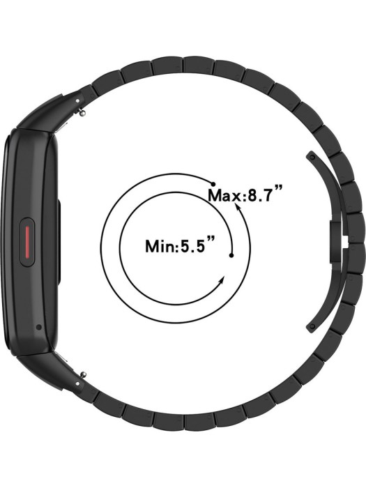 Металлический блочный браслет Rumi Snake для Huawei Band 6, Honor Band 6