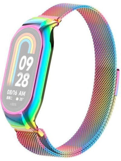 Металлический браслет Rumi Milanese loop для Xiaomi Smart Band 8 Хамелеон