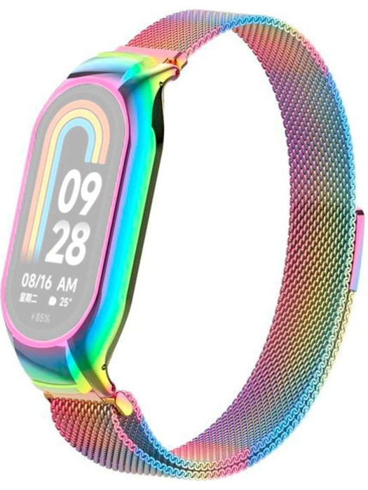 Металлический браслет Rumi Milanese loop для Xiaomi Smart Band 8 Хамелеон