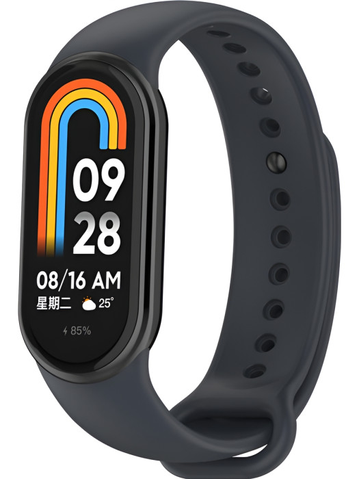 Силиконовый ремешок Rumi Metalfix для Xiaomi Smart Band 8