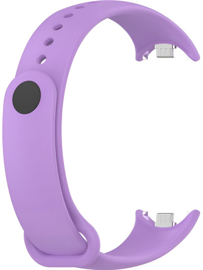 Силиконовый ремешок Rumi Metalfix для Xiaomi Smart Band 8 / 9 (лавандовый)