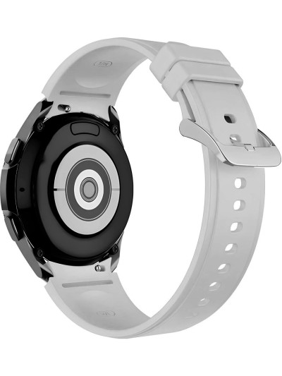 Силиконовый ремешок Rumi Classic для Galaxy Watch 4, 5, 6, 7, FE Серый