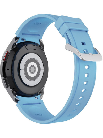 Силиконовый ремешок Rumi Classic для Galaxy Watch 4, 5, 6, 7, FE Голубой