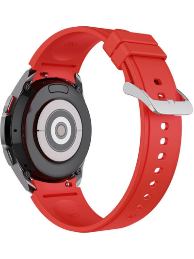 Силиконовый ремешок Rumi Classic для Galaxy Watch 4, 5, 6, 7, FE Красный