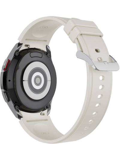 Силиконовый ремешок Rumi Classic для Galaxy Watch 4, 5, 6, 7, FE Светло-серый