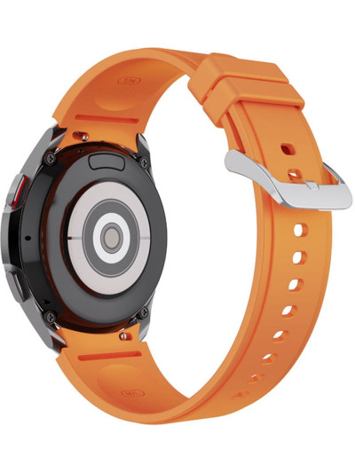 Силиконовый ремешок Rumi Classic для Galaxy Watch 4, 5, 6, 7, FE Оранжевый