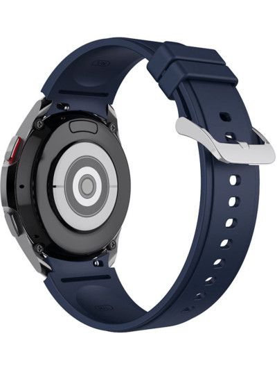 Силиконовый ремешок Rumi Classic для Galaxy Watch 4, 5, 6, 7, FE Темно-синий